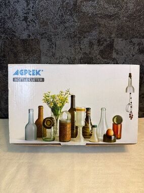 Peek Glass Bottle Cutter Set with Clear, Green, Amber, Brown, White Accents